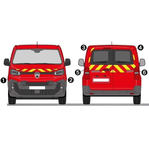 Kit Jaune-Rouge Partiel - CITROËN Jumpy 2 Portes (2024)