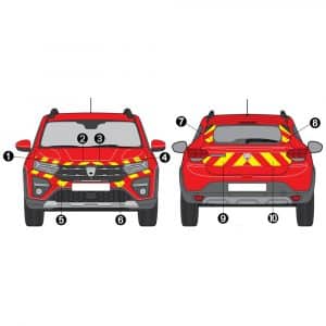 Kit Jaune-Rouge Partiel – DACIA Sandero Stepway (2021)