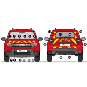Kit Jaune-Rouge Partiel - DACIA Duster (2022)