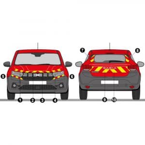 Kit Jaune-Rouge Partiel – DACIA Sandero (2022)