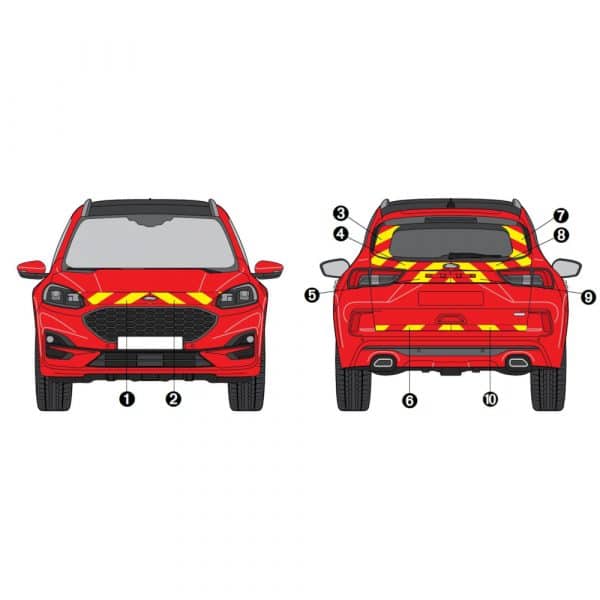 Kit Jaune-Rouge Partiel - FORD Kuga (2020)