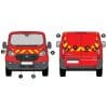 Kit Jaune-Rouge AVT+ARR PARTIEL - FORD Transit Custom 2 Portes (2018)
