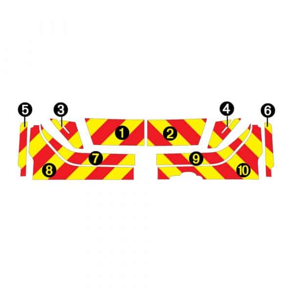 Kit Jaune-Rouge AVT+ARR PARTIEL - FORD Transit Custom 2 Portes (2018) – Image 2