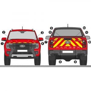 Kit Jaune-Rouge Total - FORD Ranger XLT (2024)