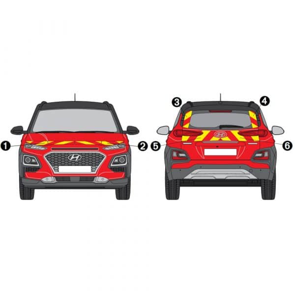 Kit Jaune-Rouge Partiel - HYUNDAI Kona (2018)