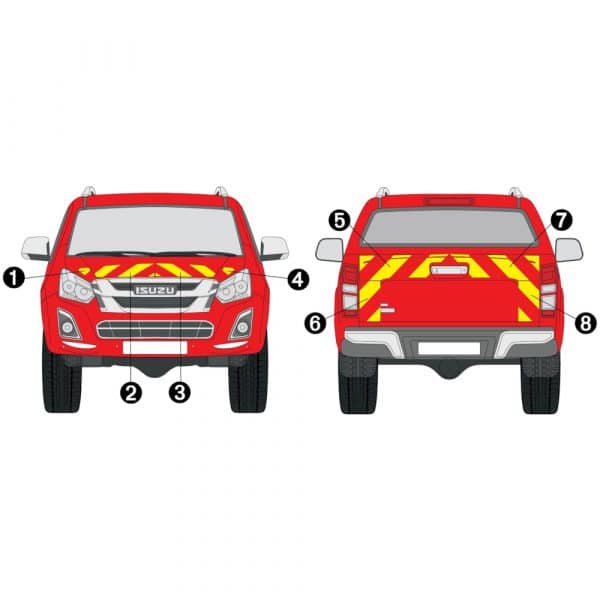 Kit Jaune-Rouge Partiel - ISUZU D-Max (2017-2021)