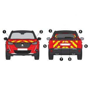 Kit Jaune-Rouge Total - PEUGEOT 2008 (2020)