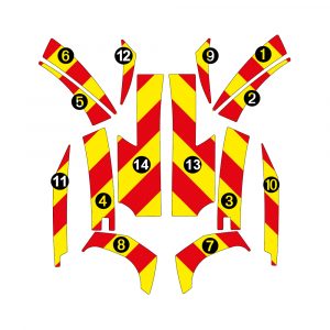 Alternative view of Kit Jaune-Rouge AVT+ARR PARTIEL - PEUGEOT 308 SW (2021)
