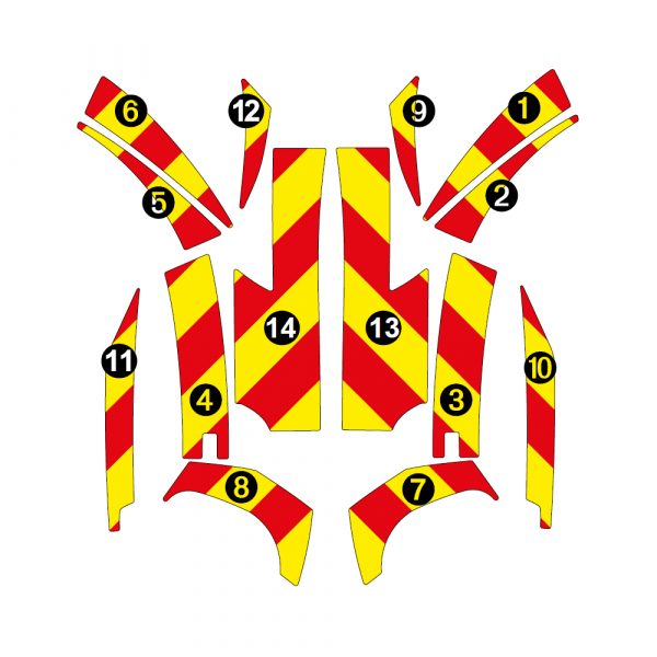 Kit Jaune-Rouge AVT+ARR PARTIEL - PEUGEOT 308 SW (2021) – Image 2