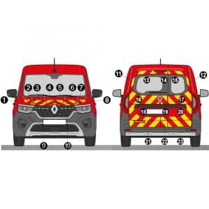 Kit Jaune-Rouge Total – RENAULT Kangoo à 2 Portes (2021)