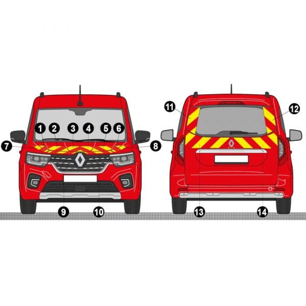 Kit Jaune-Rouge Partiel – RENAULT Kangoo à Hayon (2021)