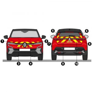 Kit Jaune-Rouge Partiel - RENAULT Mégane E-Tech (2021)