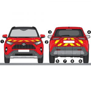 Kit Jaune-Rouge Partiel – TOYOTA RAV4 Hybride (2020)