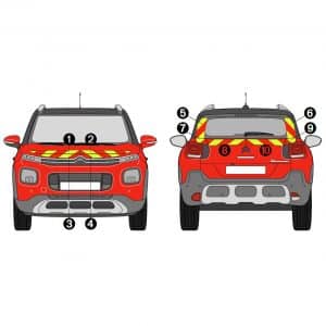 Kit J-R AVT+ARR PARTIEL - CITROËN C3 AirCross (2018-)
