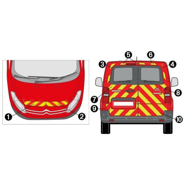 Kit J-R AVT+ARR TOTAL - CITROËN Jumpy KO 2 Portes vitrées (2016-)