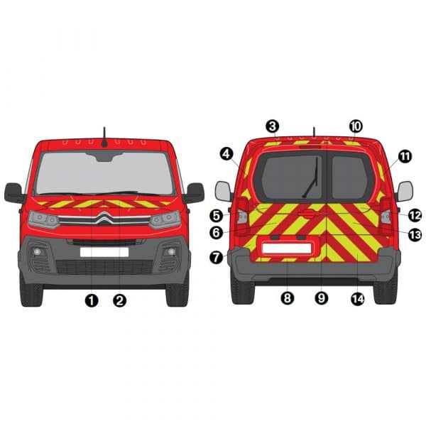 Kit Jaune-Rouge Total - CITRÖEN Berlingo 2 Portes (2018)