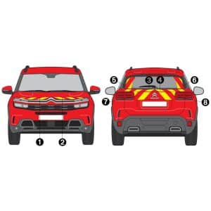 Kit Jaune-Rouge AVT+ARR PARTIEL - CITROËN C5 Aircross (2018-)