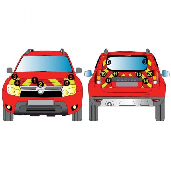 Kit Jaune-Rouge Partiel - DACIA Duster (2010-2017)