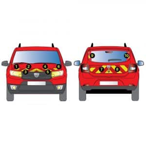Kit Jaune-Rouge Partiel - DACIA Sandero (2012-2020)