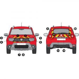 Kit Jaune-Rouge Partiel - DACIA Duster (2018-2021)
