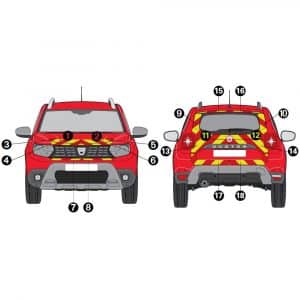 Kit Jaune-Rouge Total - DACIA Duster (2018-)