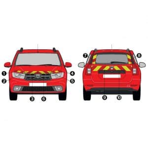 Kit Jaune-Rouge Partiel - DACIA Logan MCV (2016)