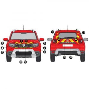 Kit Jaune-Rouge Partiel - DACIA Duster (2021-2022)