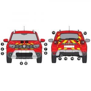 Kit Jaune-Rouge Total - DACIA Duster (2021)