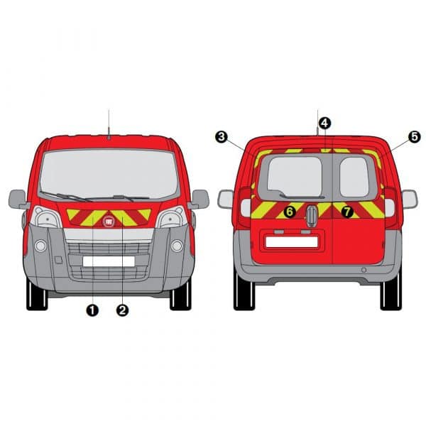 Kit J-R AVT+ARR PARTIEL - FIAT Fiorino 2P (2007-2017)