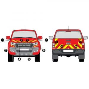Kit Jaune-Rouge Partiel - FORD Ranger (2015-2019)