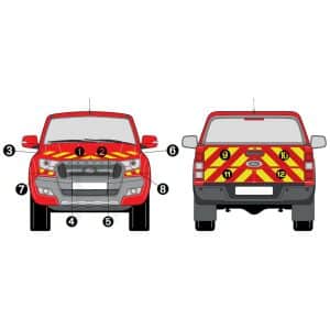 Kit Jaune-Rouge Total - FORD Ranger (2015-2019)