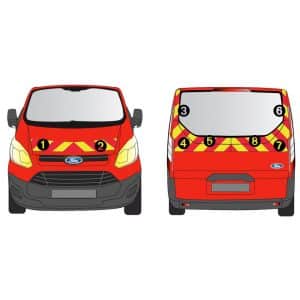 Kit J-R AVT+ARR PARTIEL - FORD Transit Custom H1 Vitré (2012-2017)