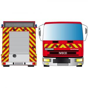Kit Jaune-Rouge AVT+ARR TOTAL - IVECO EuroCargo (1992)