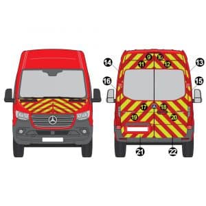 Kit Jaune-Rouge AVT TOTAL + ARR TOTAL – MERCEDES Sprinter H2 (2018)