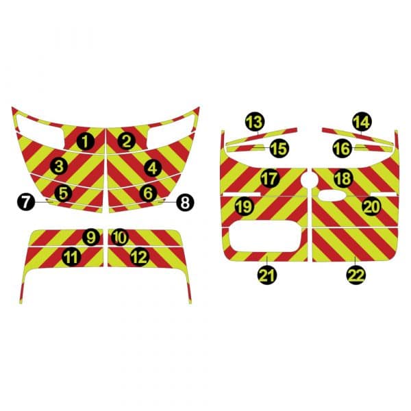 Kit Jaune-Rouge AVT TOTAL + ARR TOTAL – MERCEDES Sprinter H2 (2018) – Image 2