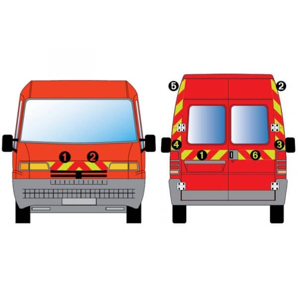 Kit J-R AVT+ARR PARTIEL - PEUGEOT Boxer H2 vitré (1994-2002)