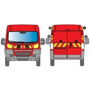 Kit Jaune-Rouge Partiel – PEUGEOT Boxer H2 (2007-2013)