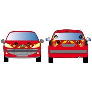 Kit J-R AVT+ARR PARTIEL - PEUGEOT 207 version "CLASSIQUE" (2007-)