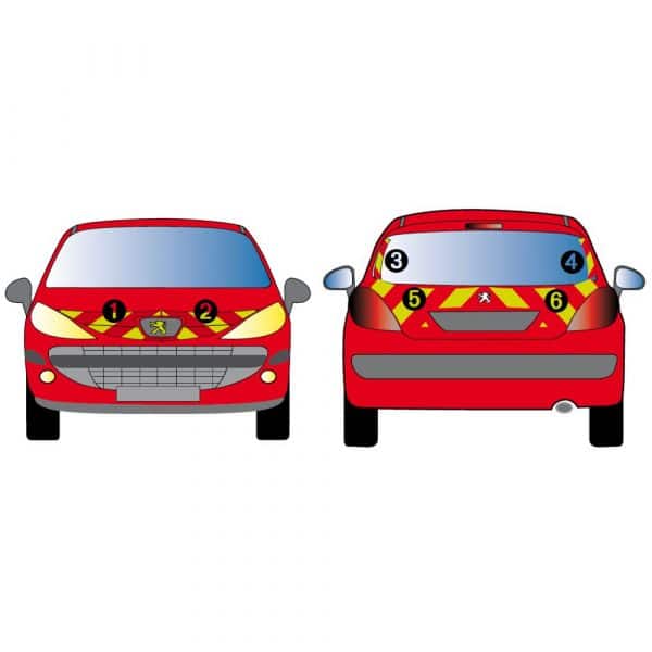 Kit J-R AVT+ARR PARTIEL - PEUGEOT 207 version "CLASSIQUE" (2007-)