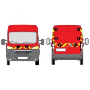 Kit Jaune-Rouge Partiel - PEUGEOT Boxer H2 (2014)