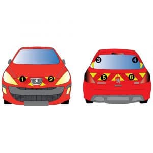 Kit J-R AVT+ARR PARTIEL - PEUGEOT 308 (2007-2014)