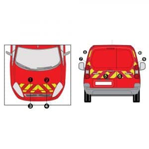 Kit J-R AVT+ARR PARTIEL - PEUGEOT Partner 2 Portes (2016-)