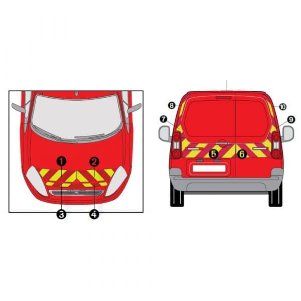 Kit J-R AVT+ARR PARTIEL - PEUGEOT Partner 2 Portes (2016-)