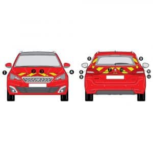 Kit J-R AVT+ARR PARTIEL - PEUGEOT 308 SW (2017-2021)