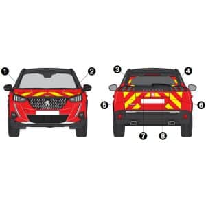 Kit J-R AVT+ARR PARTIEL - PEUGEOT 2008 (2020-)