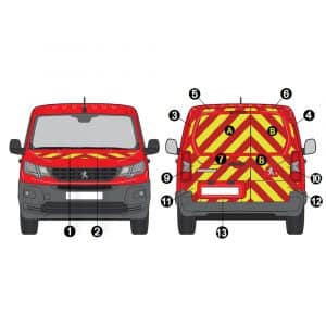Kit Jaune-Rouge AVT+ARR TOTAL – PEUGEOT Partner Tôlé (2018)