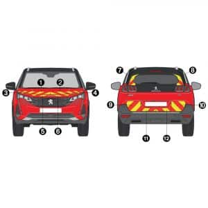 Kit J-R AVT+ARR PARTIEL - PEUGEOT 5008 (2020-2024)