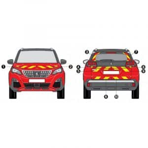 Kit Jaune-Rouge Partiel - PEUGEOT 3008 (2016-2021)