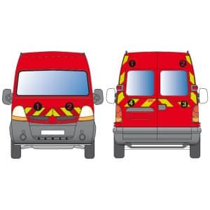 Kit J-R AVT+ARR PARTIEL - RENAULT Master H2 tôlé (2003-2010)