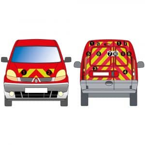 Kit Jaune-Rouge Total - RENAULT Kangoo 2 Portes (2003-2007)